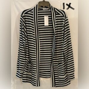 Notations Monochrome Striped Cardigan